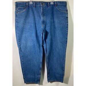 Mens Carhartt Blue Jeans Relaxed Fit B17DST 52 x 30 #2‎